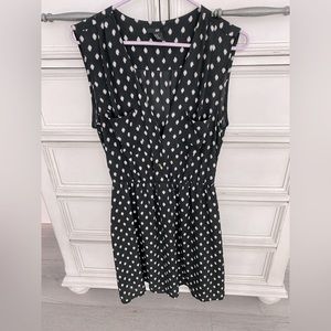 H&M sleeveless black dotted dress EUC FINAL before donating